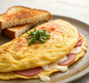 Chicken Ham And Cheese Omelette