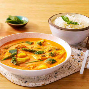 Thai Red Curry With Rice (Veg)