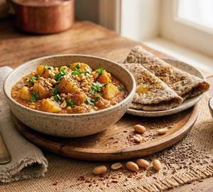Fariyali Aloo Sabji + Fariyali Paratha