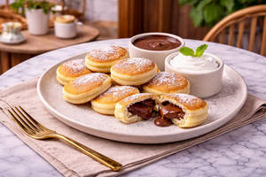 Nutella Filled Mini Pancakes