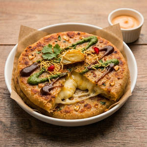 Chilli Garlic Aloo Paratha