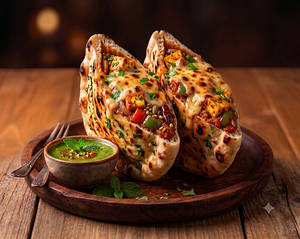 Smoky Kadhai Paneer Naan