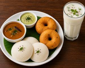 Idli vada combo and lassi
