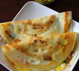 2 pieces Double Egg Dosai With Fish Curry