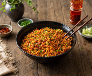 Fiery Garlic Noodles