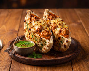 Butter Chicken Naan Turnover