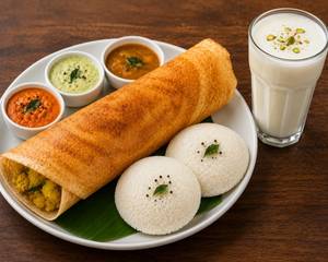 Masala dosa idli combo and lassi