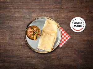 4 Plain roti [1 piece] + 3 Mutton ishtu [1 piece]