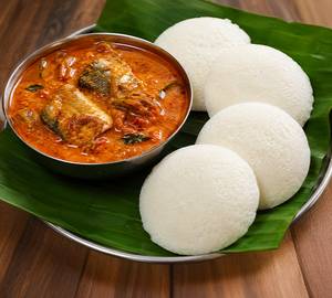 Idly With Fish Gravy