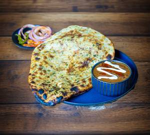 Spicy Stuffed Naan + Daal Makhani