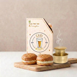 Indian Filter Coffee (250 Ml) With 2 Maska Bun
