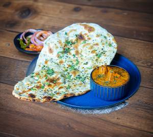 Plain Butter Naan + Paneer Masala