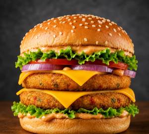 Ultimate Double Patty Veg Burger
