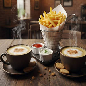 Salted French Fries + 2 Masala Tea