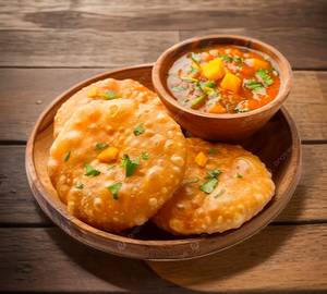 Aloo Pyaj Kachori (2 Piece)With Aloo Sbji