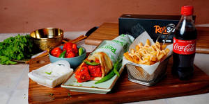 Chilli Paneer Roll + Cheesy Peri Peri Fries [Small] + Coke [250 Ml]