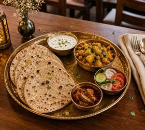 Aloo chana sabji thali