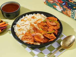 Soya Chaap Ghee Rice Bowl (Nei Choru)