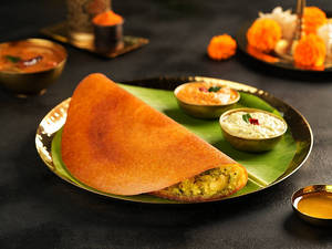 Jain Masala Dosa With Jain Sambar
