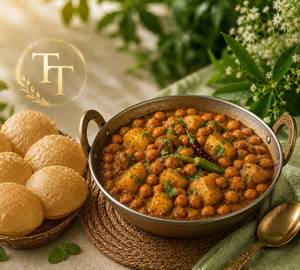 Aloo Chole With 6 Poori