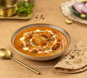 Chicken butter masala + Roti (2 pieces)
