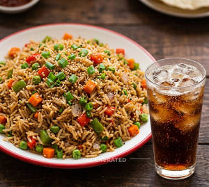 Veg Fried Rice + Soft Drink