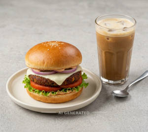 Apna Cheese Burger + Classic Cold Coffee