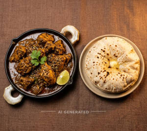 Achari Chicken + Chapati (1 piece)