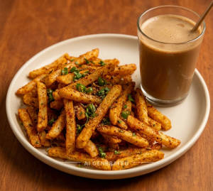 Masala Fries + Cold Coffee