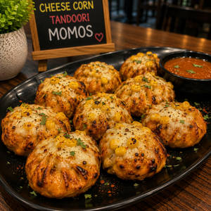 Cheese Corn Tandoori Momos (6 Pcs.)