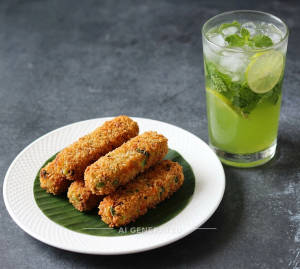 Veg Fingers [5 Pieces] + Newton Pipin Mocktail [Green Apple]