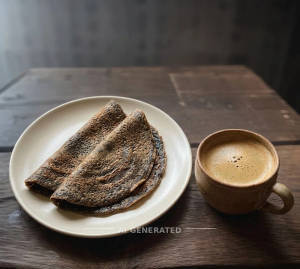 Kaali Dosa (2 Pcs) + Coffee