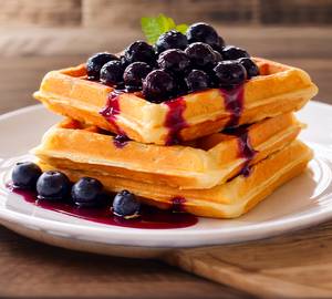 Blueberry Compote Waffle (Serves 1-2)
