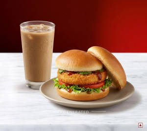 Aloo Tikki Burger + Cold Coffee