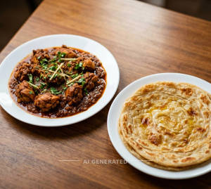Chicken kassah + Plain parataha (1 piece)