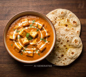 Paneer Butter Masala + Tawa Roti (2 pieces)