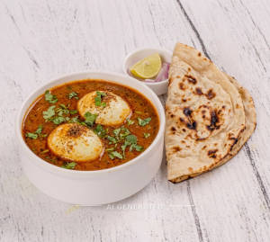 Egg Curry [2 Eggs] + Tandoori Roti (2 pieces)
