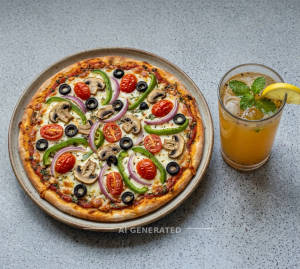 Farm House Pizza + Masala Lemonade