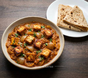 Paneer Pyaza + Tawa Roti (2 pieces)