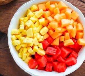 Watermelon , Pineapple And Papaya Fruits Salad