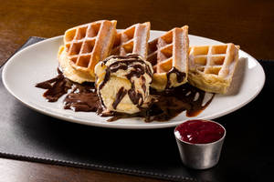 Chocolate Banana Waffles
