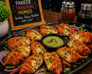 Paneer Tandoori Momos (6 Pcs.)