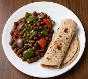 Chana Chilli + Tawa Roti (2 pieces)
