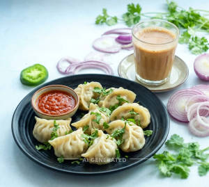 Paneer Momo + Tea