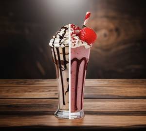 Double Chocolate Or Strawberry Icecream Shake