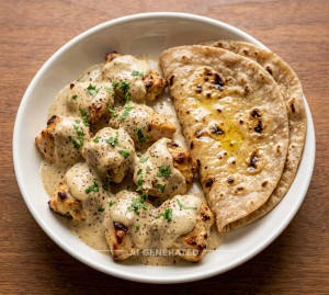 Malai Chicken + Tawa Butter Roti (2 pieces)
