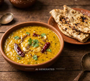 Dal Tadka + Tandoori Roti (2 pieces)
