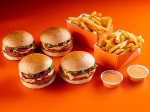 4 Farmhouse Burger + 2 Peri Peri Fries + 2 Hot Sauce