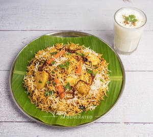 Hyderabadi Biryani [350 Grams] + Butter Milk 