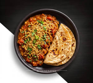 Sev Tamatar + Tawa Roti (2 pieces)